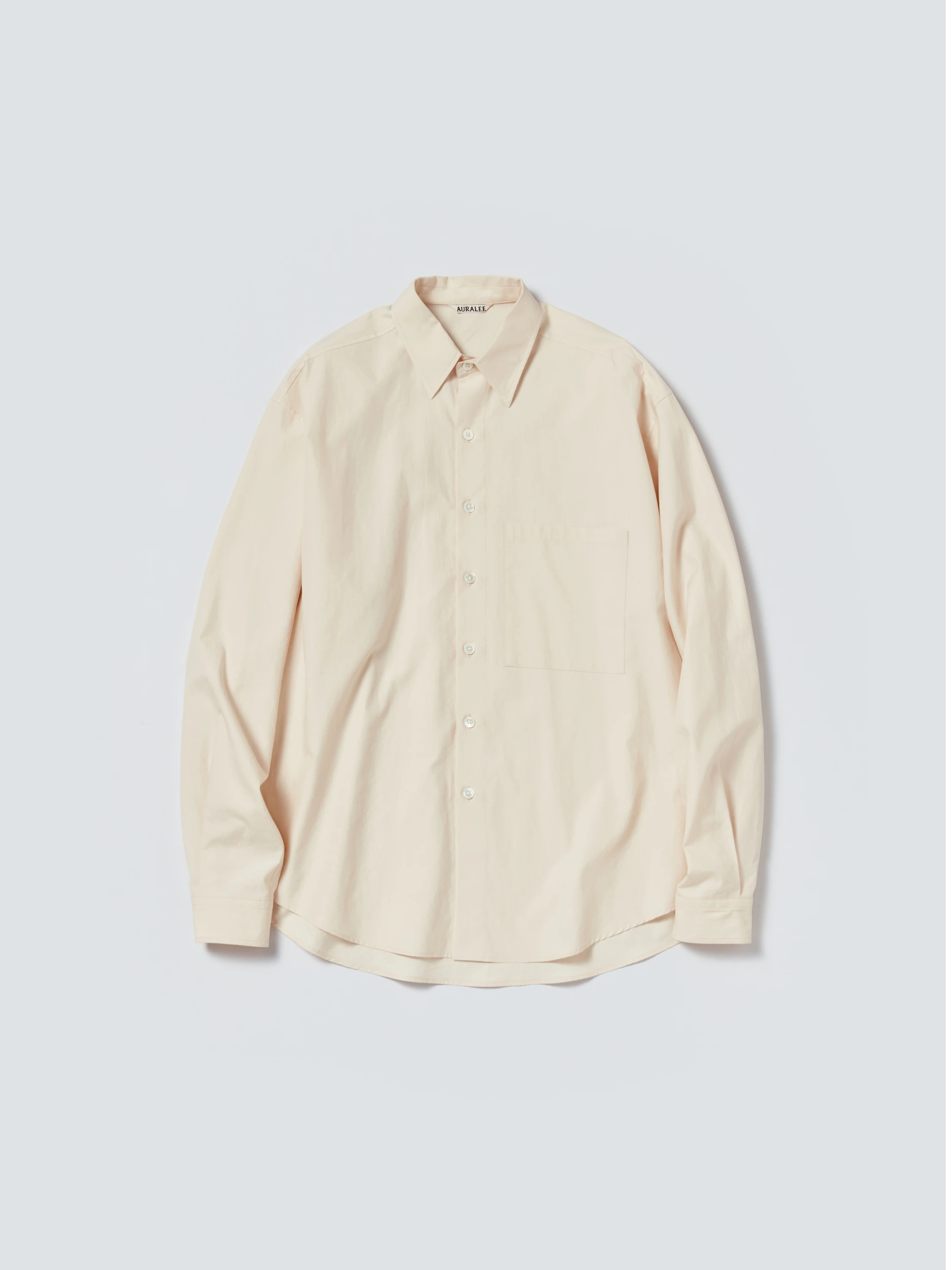 auralee washed finx twill big shirts