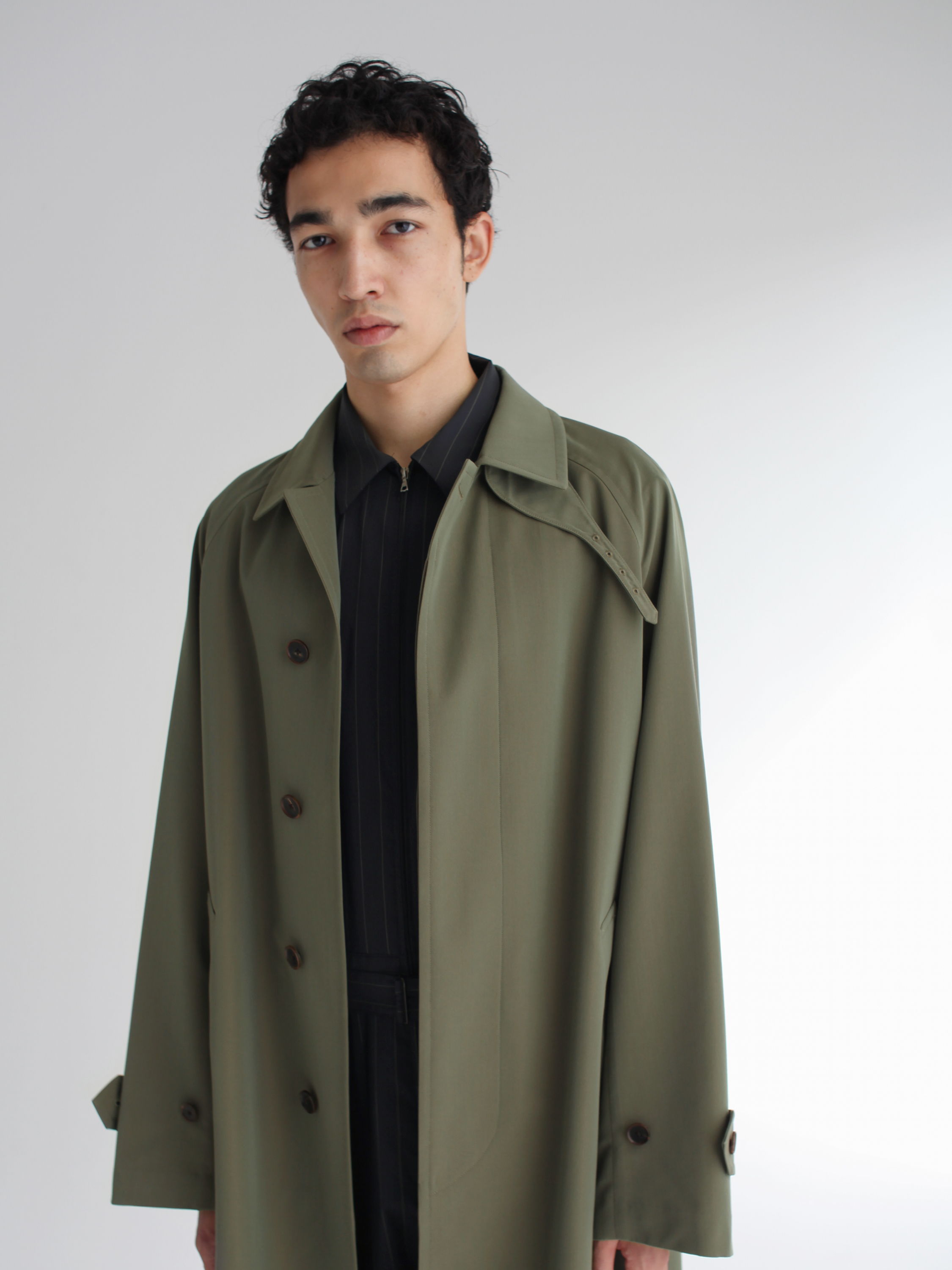 オーラリーWOOL MAX CANVAS SOUTIEN COLLAR COAT - ステンカラーコート