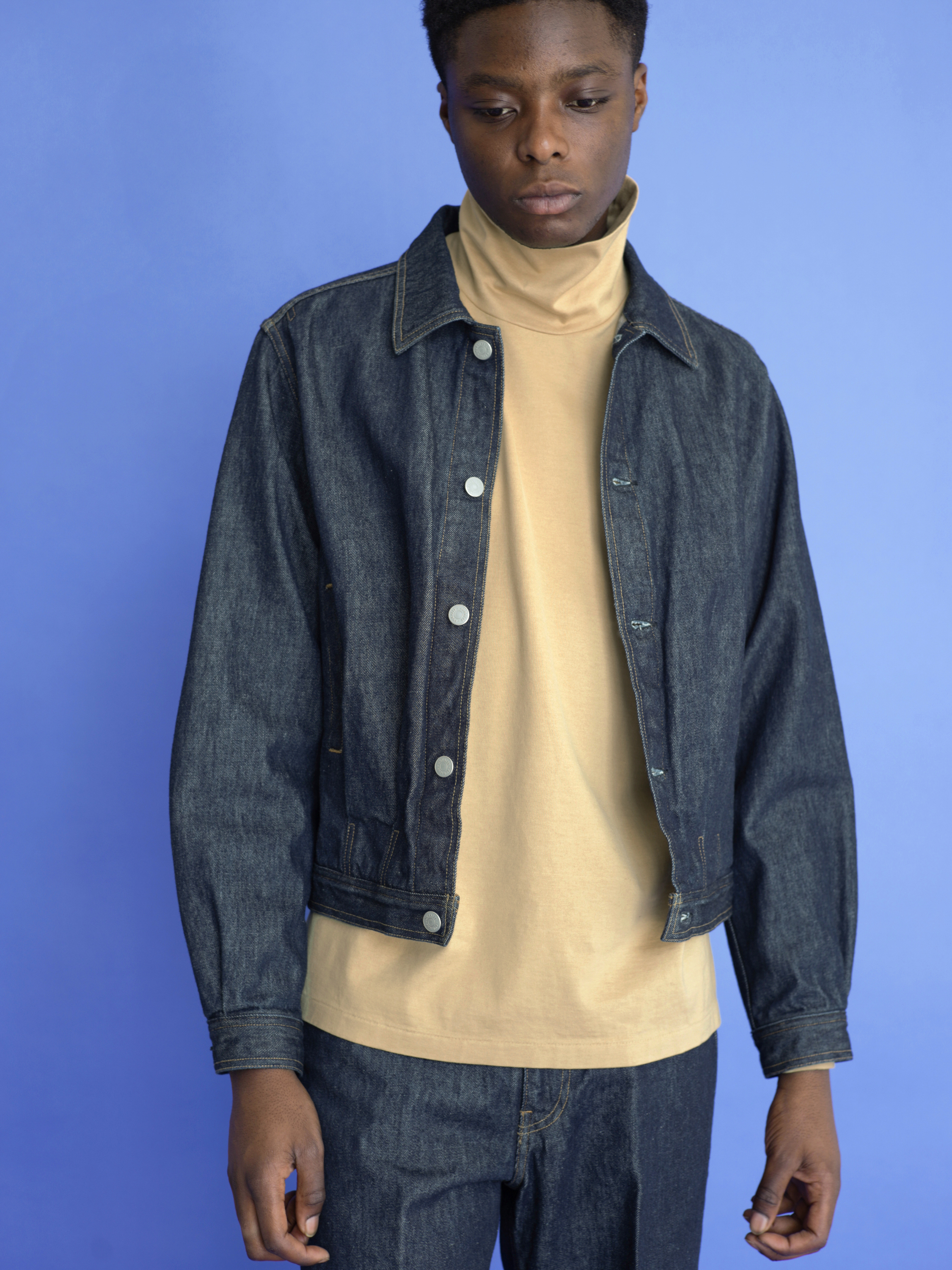 AURALEE WASHED HARD TWIST DENIM BLOUSON | hmgrocerant.com