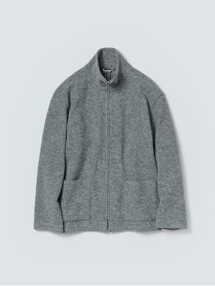 WOOL LING YARN MILLED JERSEY ZIP BLOUSON | labiela.com