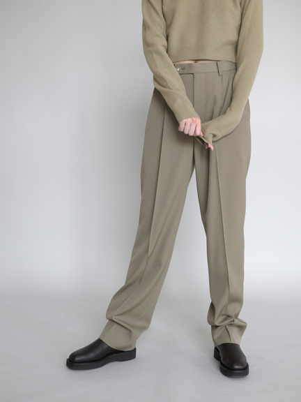 auralee bluefaced wool wide slacks 