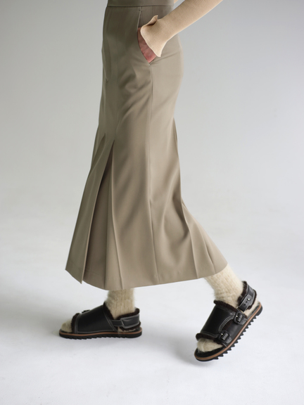 の正規品は正規取扱店で auralee light wool max gabardine skirt ロングスカート